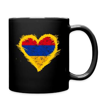 Armenien - Tasse einfarbig - Schwarz - Rechts