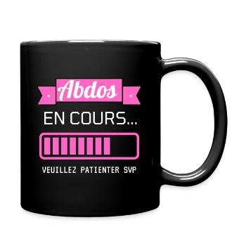 ABDOS ABDOMINAUX EN COURS idée cadeau humour - Mug uni - noir - Droite