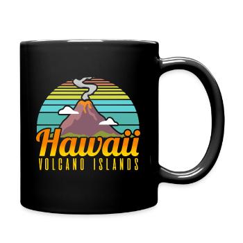 Hawaii Volcano Islands Vintage Souvenir - Tasse einfarbig - Schwarz - Rechts