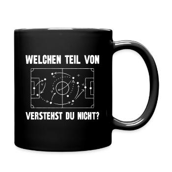 Taktik Fussball Fußballtrainer Coach Sprüche - Tasse einfarbig - Schwarz - Rechts