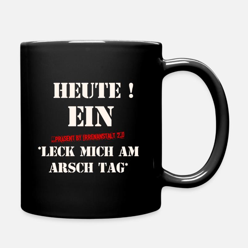 LECK MICH AM ARSCH TAG - Tasse einfarbig - Schwarz