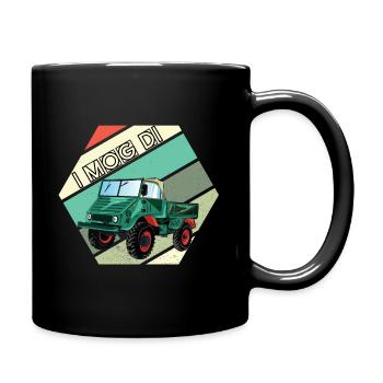 I MOG DI - Unimog - Oldtimer - Offroad - Tasse einfarbig - Schwarz - Rechts