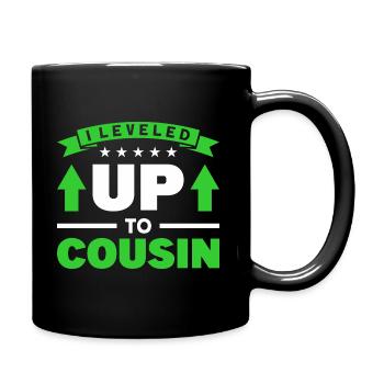 Cousin Big Cousin Birth Gift - Full Colour Mug - black - Right