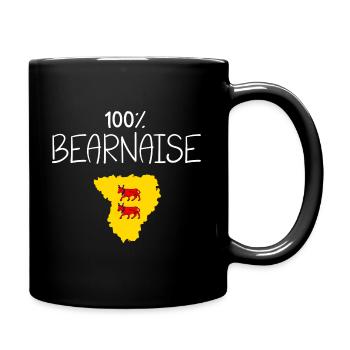 100 % bearnaise - Femme béarn - béarnais - Mug uni - noir - Droite