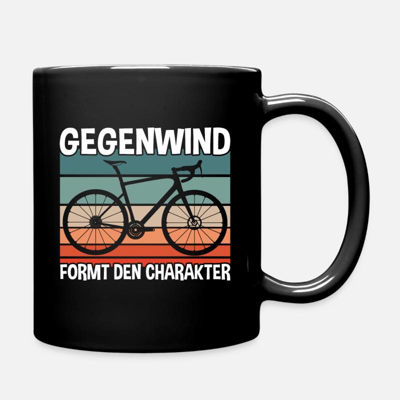 Gegenwind formt den Charakter - Tasse einfarbig - Schwarz