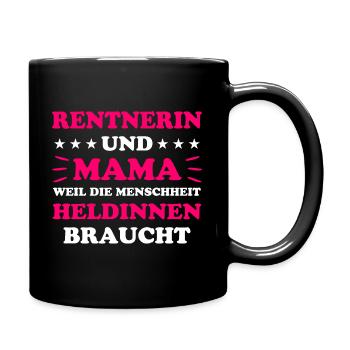 Rentnerin Lustig Spruch Ruhestand Rente Geschenk - Tasse einfarbig - Schwarz - Rechts