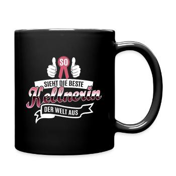 So Sieht Die Beste Kellnerin Der Welt Aus lustig - Tasse einfarbig - Schwarz - Rechts