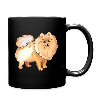 Pomeranian - Full Colour Mug - black - Right