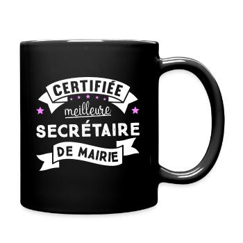 Secrétaire de mairie cadeau pour secrétaire - Mug uni - noir - Droite