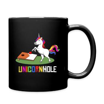 Unicornhole Youth Cornhole Unicorn Women Girl - Tasse einfarbig - Schwarz - Rechts