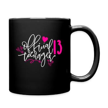 Offizieller Teenager 13. Geburtstag - Tasse einfarbig - Schwarz - Rechts