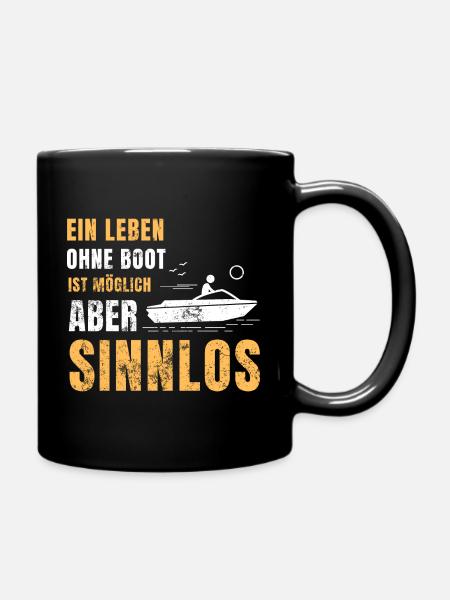Ein Leben Ohne Motorboot Boot Boote Geschenk - Tasse einfarbig - Schwarz