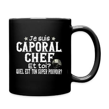 Caporal Chef Militaire Armée Métier Super Pouvoir - Mug uni - noir - Droite