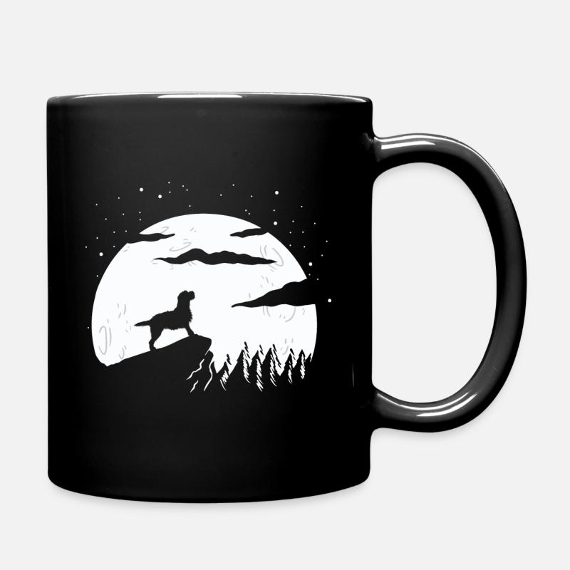 Border Terrier Moon - Full Colour Mug - black
