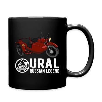 Ural Russian Legend Dnepr USSR Motorrad - Tasse einfarbig - Schwarz - Rechts