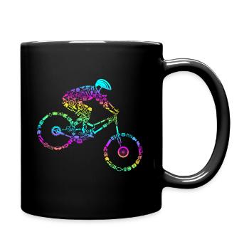 VTT Retro Calligram Cyclisme Mountain Bike Amateurs - Mug uni - noir - Droite