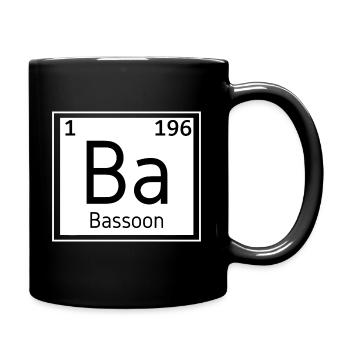 Fagottspieler Musik Periodensystem Fagott - Tasse einfarbig - Schwarz - Rechts