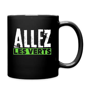 Allez les verts supporter stéphanois Football fier - Mug uni - noir - Droite