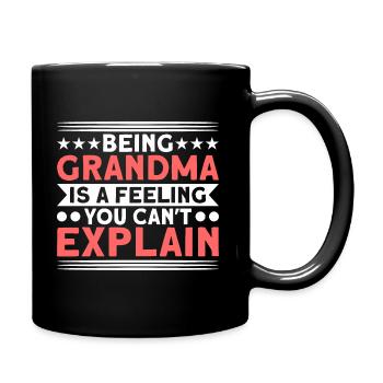 Großmama Oma Großmutter Geschenk - Tasse einfarbig - Schwarz - Rechts