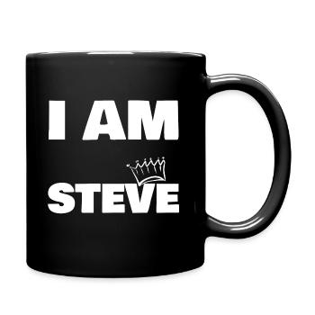 König Steve Name - Tasse einfarbig - Schwarz - Rechts