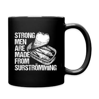 Schweden Schwedisch Surströmming Geschenk - Tasse einfarbig - Schwarz - Rechts