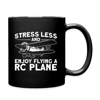 Modèle d’avion Modèle d’avion Cadeau de vol - Mug uni - noir - Droite