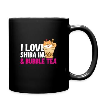 J’adore le Shiba Inu et le Bubble Tea - Mug uni - noir - Droite