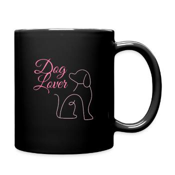 Dog Lover - Tasse einfarbig - Schwarz - Rechts