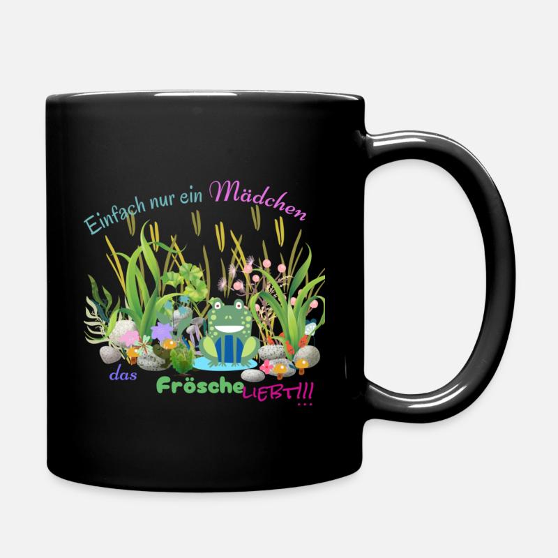 Juste une fille qui aime les grenouilles - Mug uni - noir