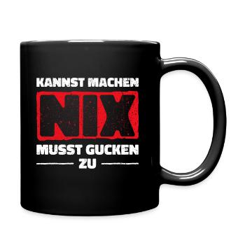 stress stressig arbeit Büroleben Bürohumor - Tasse einfarbig - Schwarz - Rechts