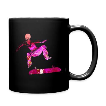 skater skateboarder Jugend TeenagerFreestyle sport - Tasse einfarbig - Schwarz - Rechts
