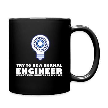 Essayer d’être un ingénieur normal - Mug uni - noir - Droite