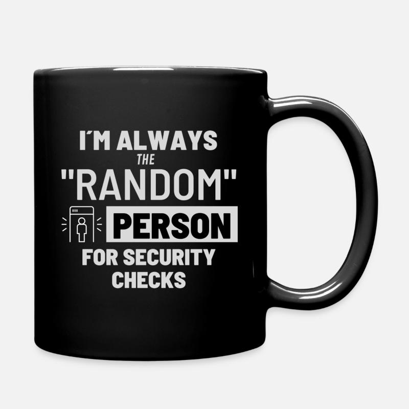 Die "zufällige" Person - Tasse einfarbig - Schwarz