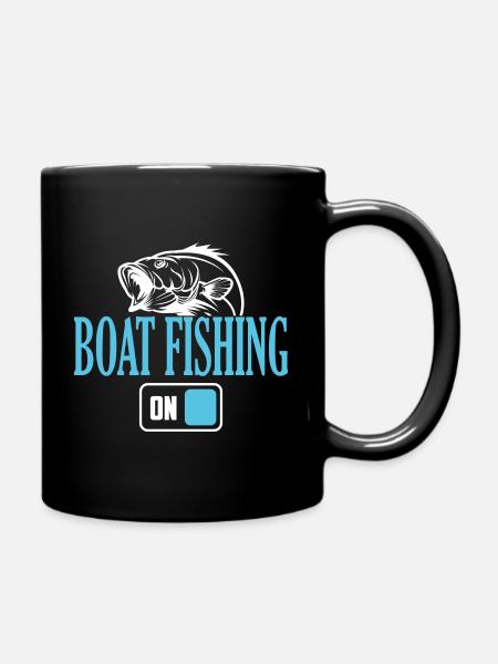 Fischerboot Angelmodus Ein - Tasse einfarbig - Schwarz