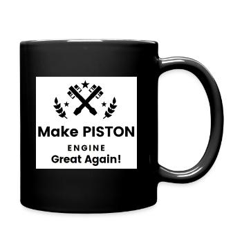 Motor-Shirt - Tasse einfarbig - Schwarz - Rechts