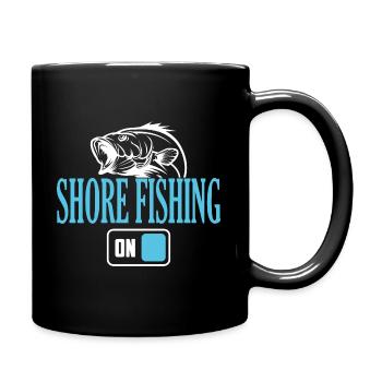 Fisherman Shore Angelmodus Ein - Tasse einfarbig - Schwarz - Rechts