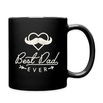 Father's Day, Saying, Best-Dad-Ever, Vintage Style - Full Colour Mug - black - Right