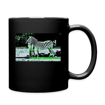 Zebra - Tasse einfarbig - Schwarz - Rechts