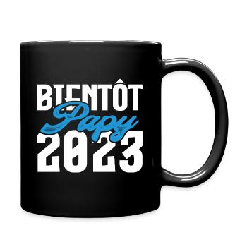 Cadeau Annonce grossesse bientôt Papy 2023. - Mug uni - noir - Droite