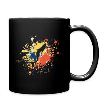 Mermaid Girl Color Splash - Tasse einfarbig - Schwarz - Rechts