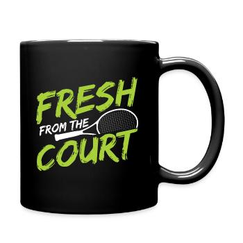 Tennisplatz Spruch Für Tennis - Tasse einfarbig - Schwarz - Rechts