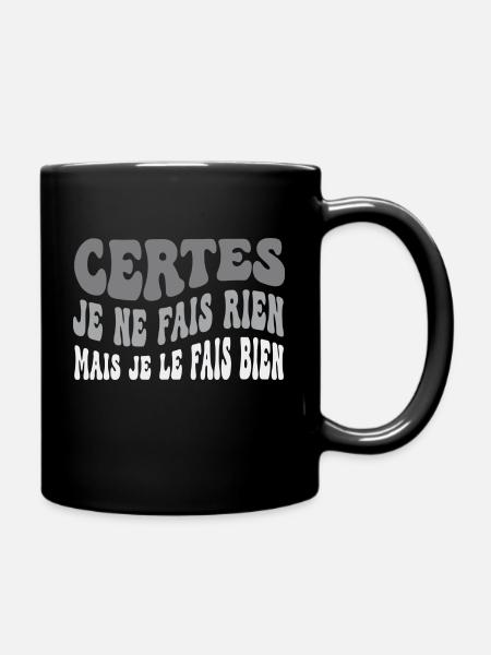 Retired humor I don't do anything retirement gift - Full Colour Mug - black