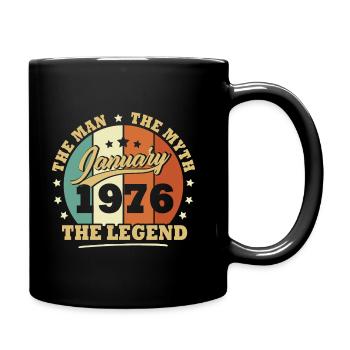 January 1976, 47 years Birthday Man woman - Full Colour Mug - black - Right