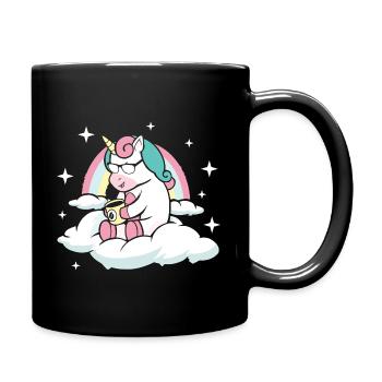 Café licorne cadeau café licorne - Mug uni - noir - Droite