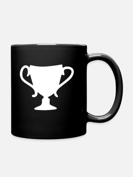Cup Drawing Win Sketch White - Full Colour Mug - black