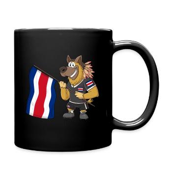 Costa Rica Rasta Dog - Full Colour Mug - black - Right