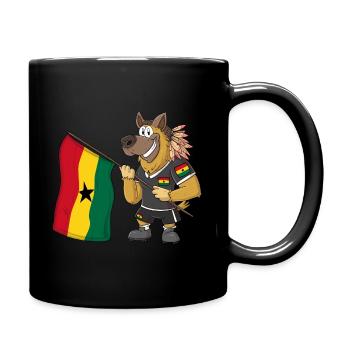 Ghana Rasta Dog - Full Colour Mug - black - Right