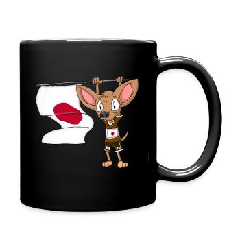 Japan Chihuahua - Tasse einfarbig - Schwarz - Rechts