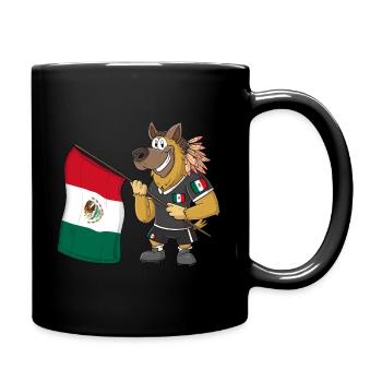 Mexico Rasta Dog - Full Colour Mug - black - Right