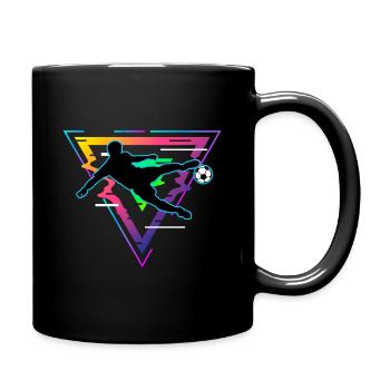 fussball - Tasse einfarbig - Schwarz - Rechts